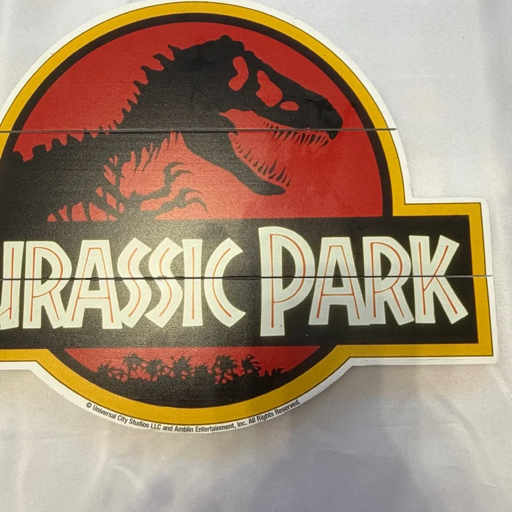 Jurassic Park hanging wooden sign‎ dinosaur wall decor